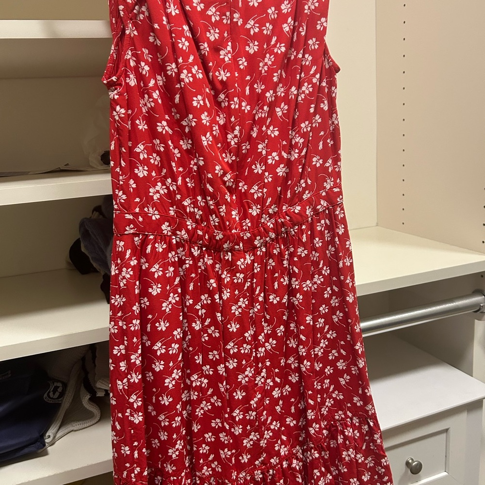 J. Crew Red Floral Mini Dress - Picture 3 of 5